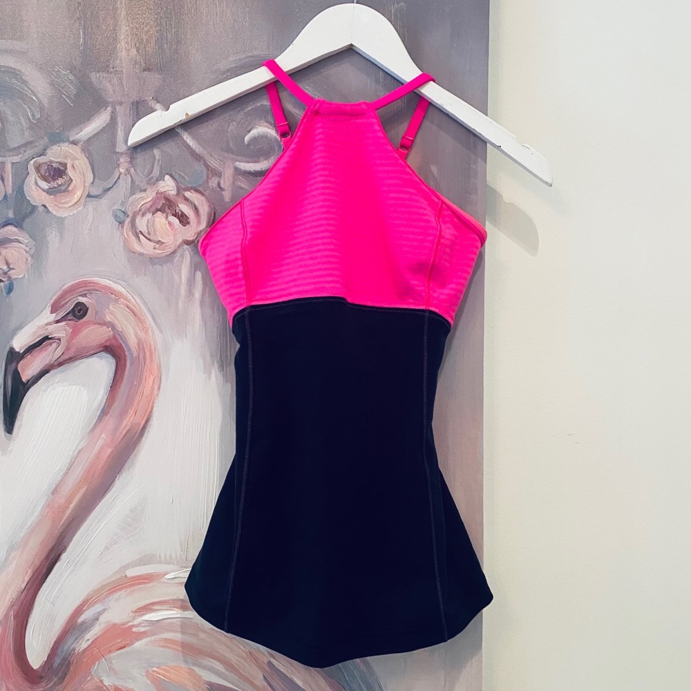 LULULEMON Halter Tank Pink and Navy
